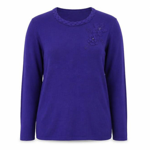 Fay Louise Womens Purple   Pullover Jumper Size M
