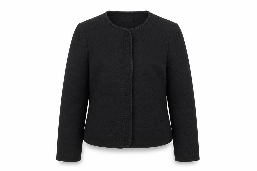 Front view of George women’s black jacket blazer, size UK 12