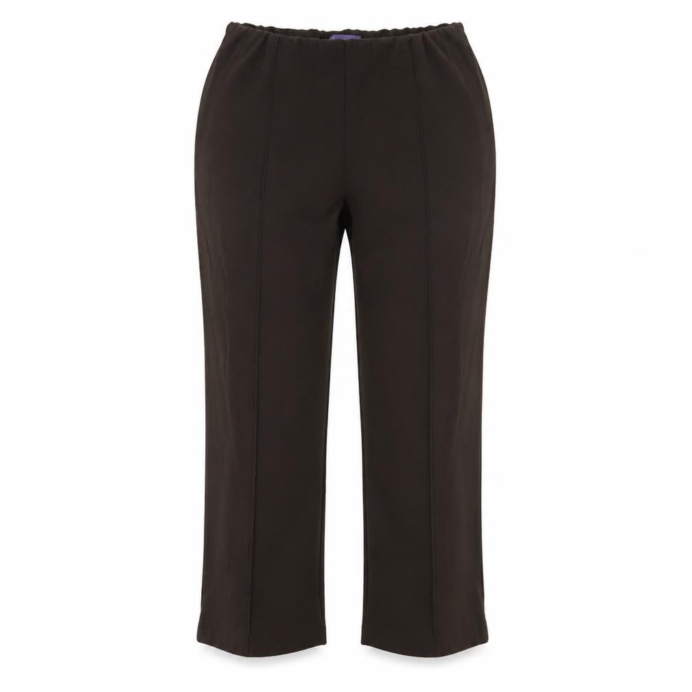 Front view of Autonomy women’s brown trousers, size UK 14, 25-inch leg