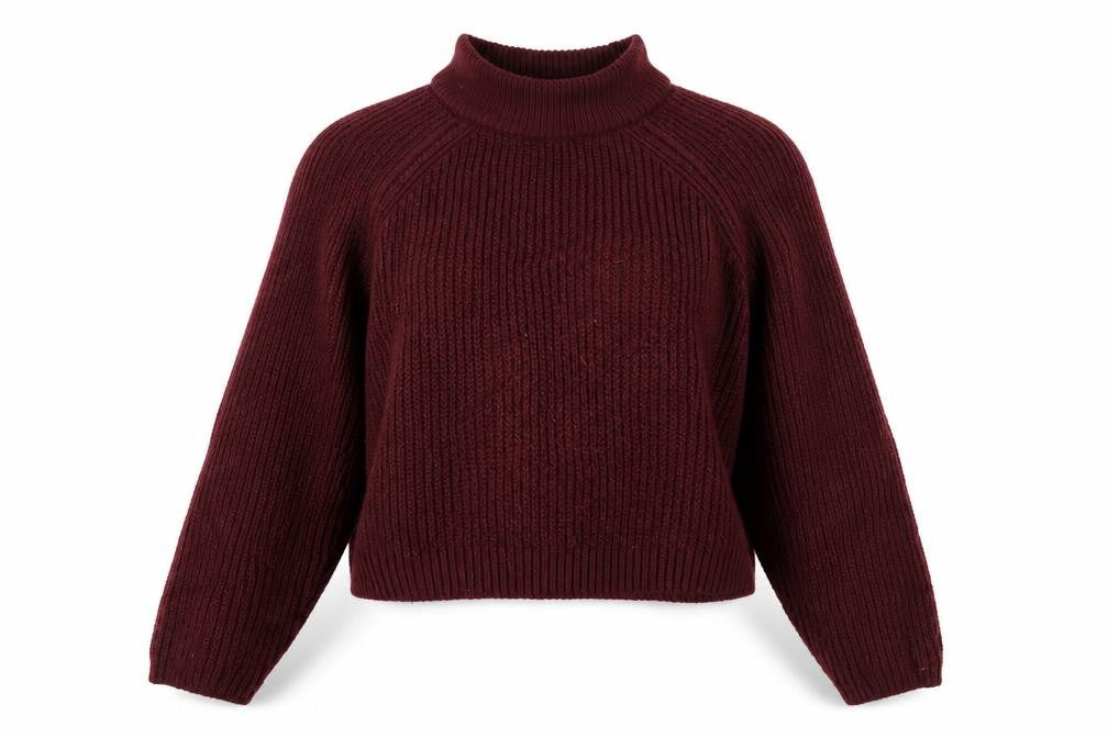 Front view of Primark women’s red henley jumper, size XL