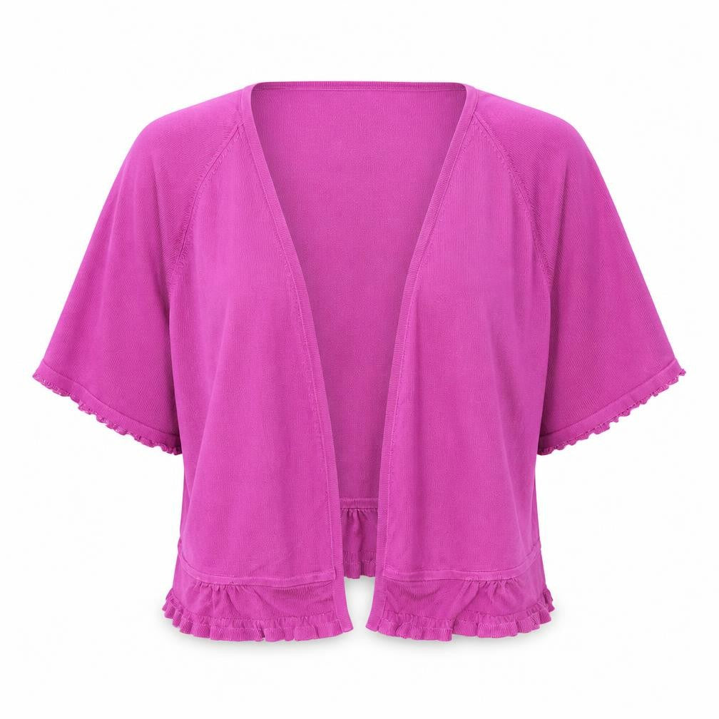 Front view of Kaliko women’s purple jacket, size UK 14