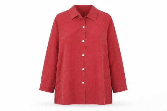 Front view of Yessica women’s red jacket, size UK 18