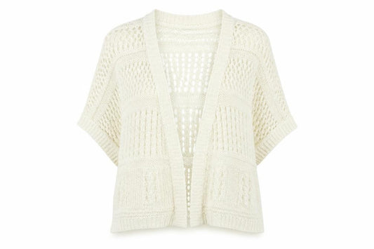 Front view of Tu women’s ivory jacket, size UK 14