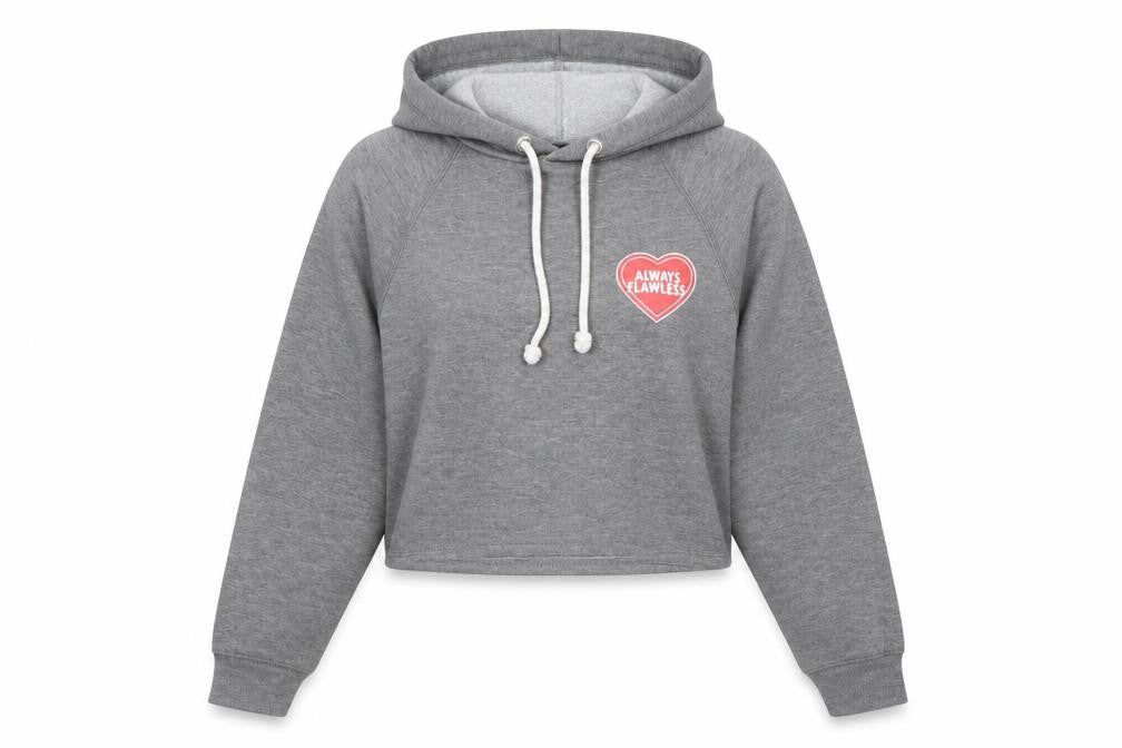 Front view of Divided women’s grey pullover hoodie, size XS, - always flawless