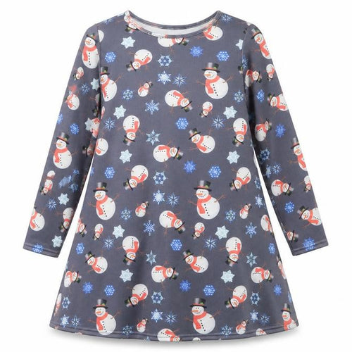 MissLook Womens Multicoloured    Dress Size XL  - Snowman Snowflake Print