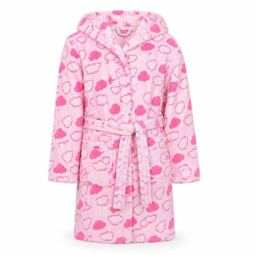 Florence and Fred Girls Pink    Robe Size 7-8 Years  - Cloud Print