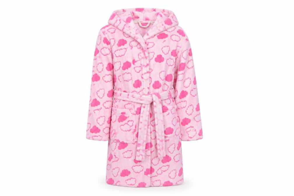 Florence and Fred Girls Pink    Robe Size 7-8 Years  - Cloud Print