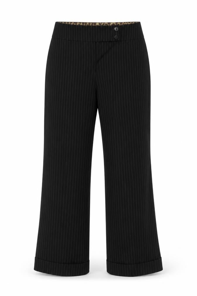 Dorothy Perkins Womens Black Striped  Trousers  Size 14 L29 in