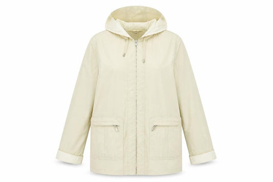 Front view of D Day Wear women’s yellow overcoat coat, size UK 14
