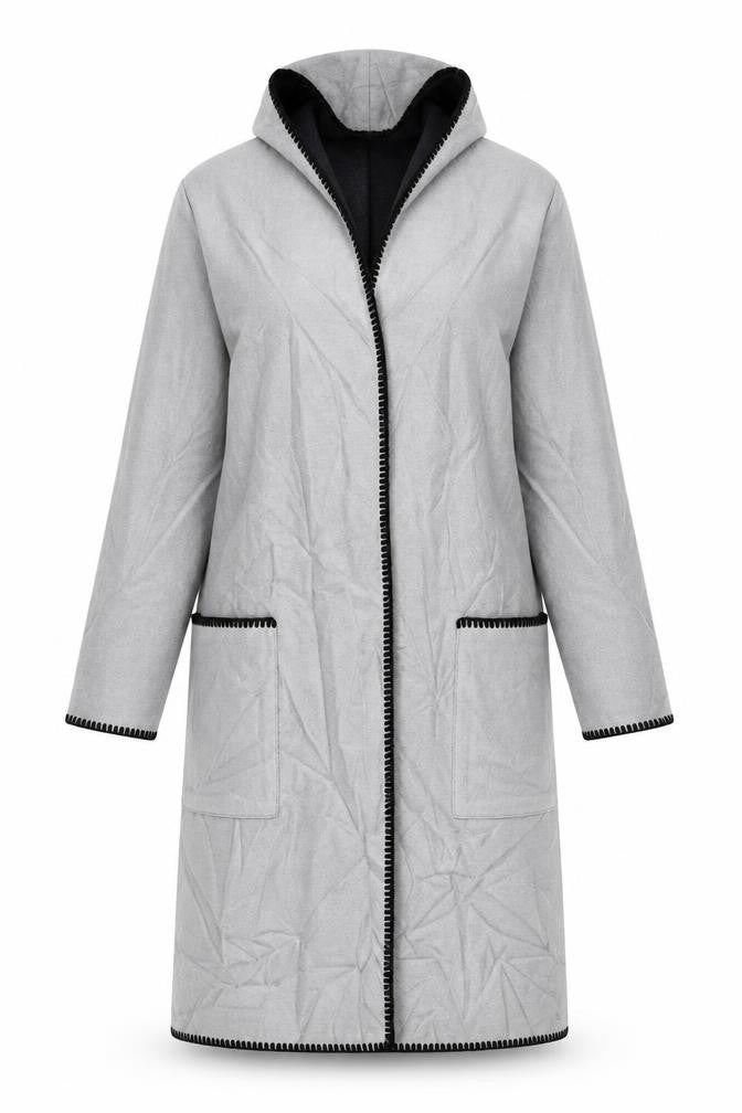 Boohoo Womens Grey   Overcoat Coat Size 10