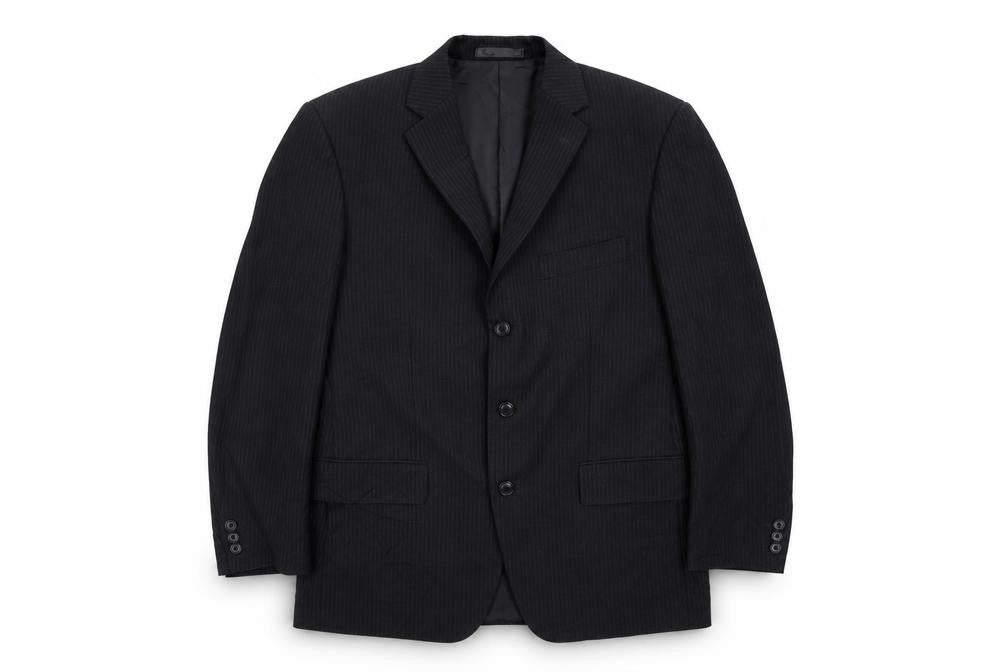 Front view of BHS men’s black jacket suit jacket, size 40