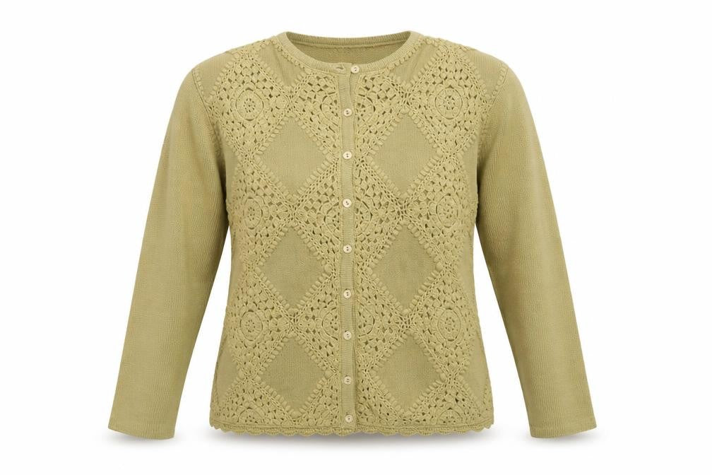 Donna Lewis Womens Beige   Cardigan Jumper Size M