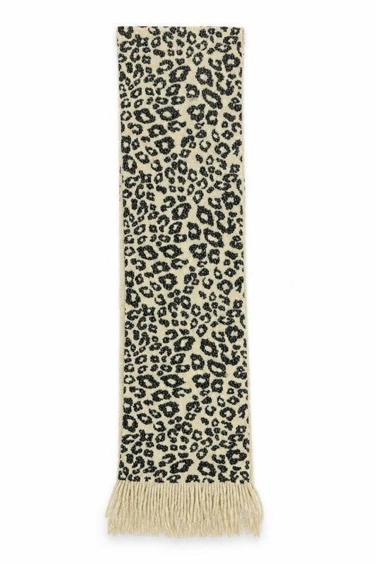 Preworn Girls Beige Animal Print  Scarf Scarves & Wraps Size Regular