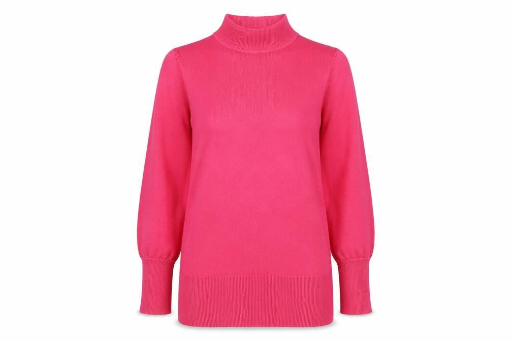 Front view of Marks & Spencer women’s pink jumper, size S
