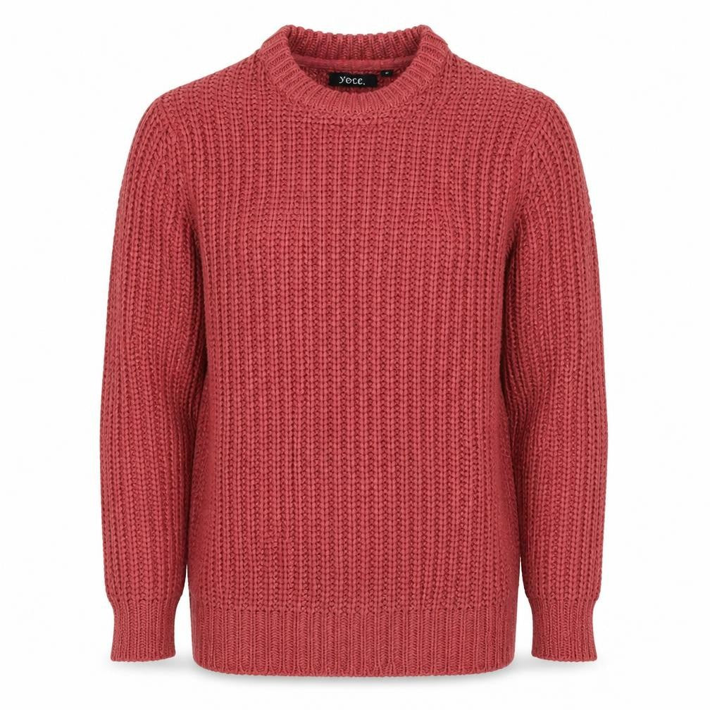 Front view of Yole men’s red jumper, size S