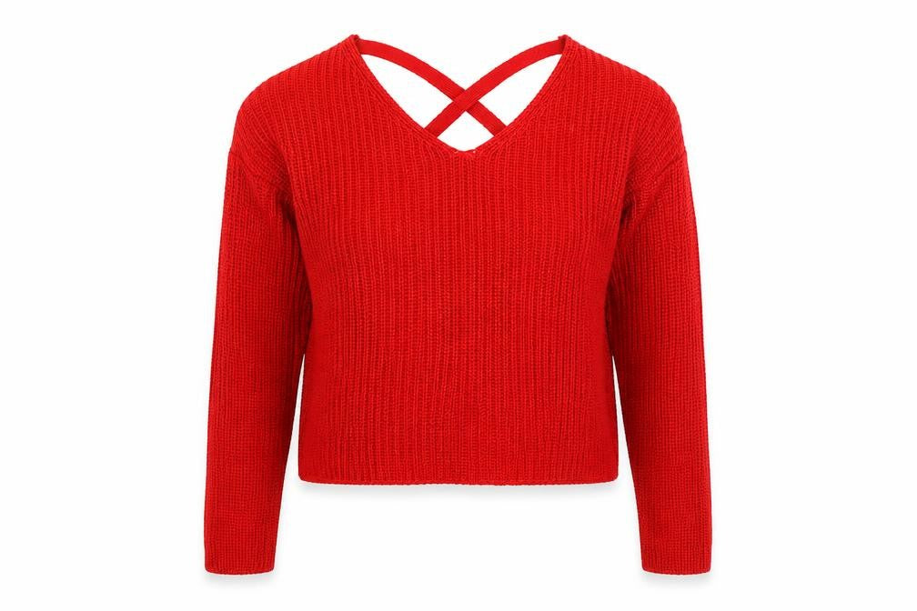 Front view of Divided women’s red jumper, size XS