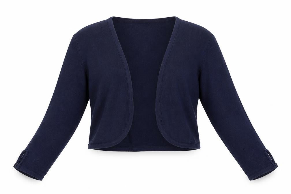 Front view of Pomodoro women’s blue jumper, size UK 10