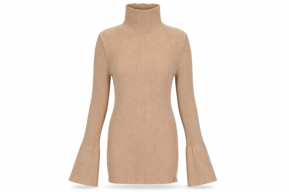 Front view of Primark women’s brown jumper, size UK 14