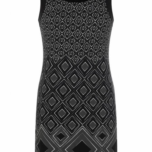 Mandi Womens Black Argyle/Diamond  Tank Dress  Size 12