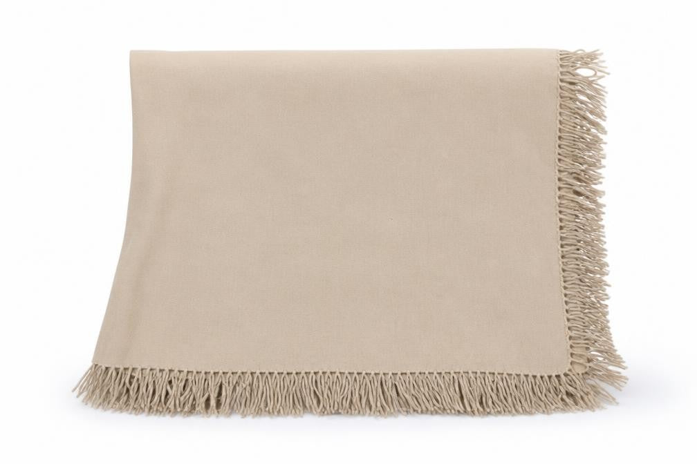 Front view of Preworn women’s beige shawl/wrap