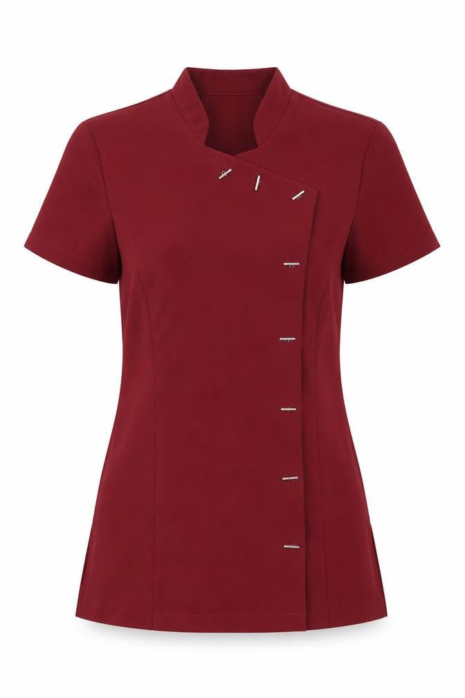 Front view of Premier women’s red basic blouse, size UK 10