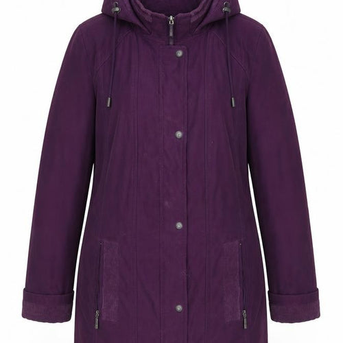 BM Collection Womens Purple   Overcoat Coat Size S