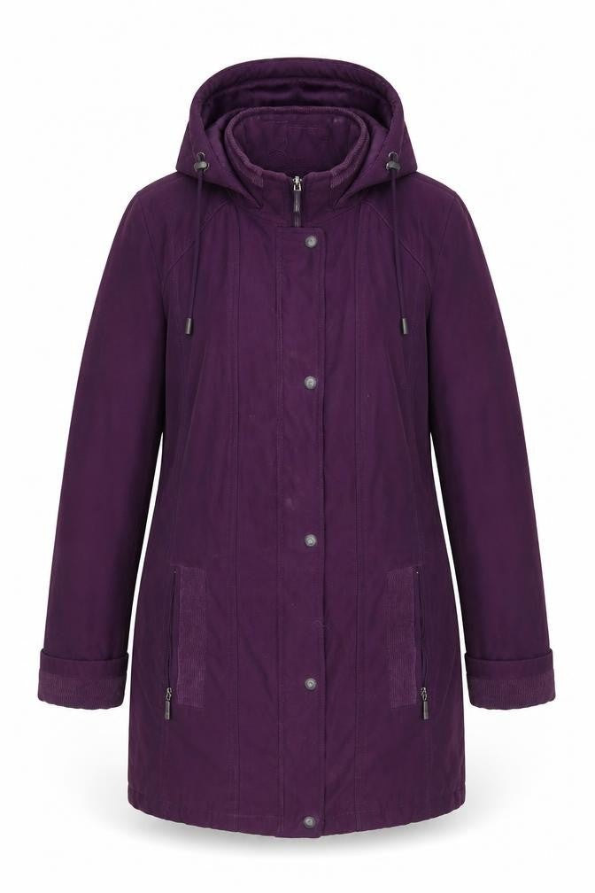 BM Collection Womens Purple   Overcoat Coat Size S