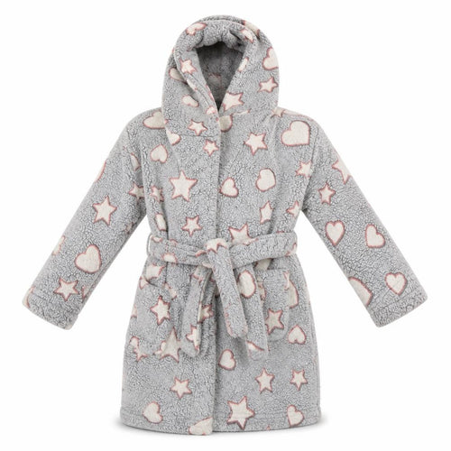 F&F Girls Grey    Robe Size 3-4 Years