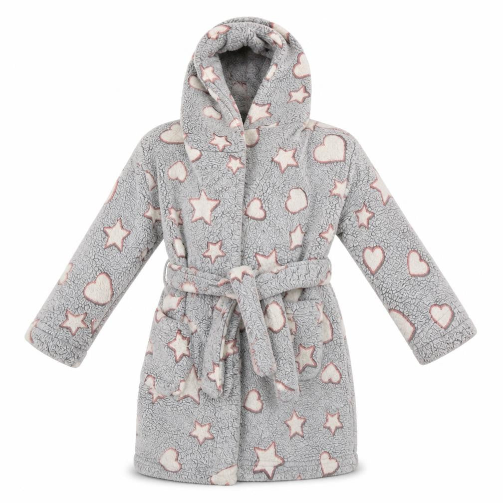F&F Girls Grey    Robe Size 3-4 Years