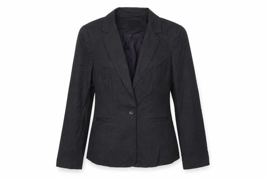 Front view of Papaya women’s grey check jacket suit jacket, size UK 12
