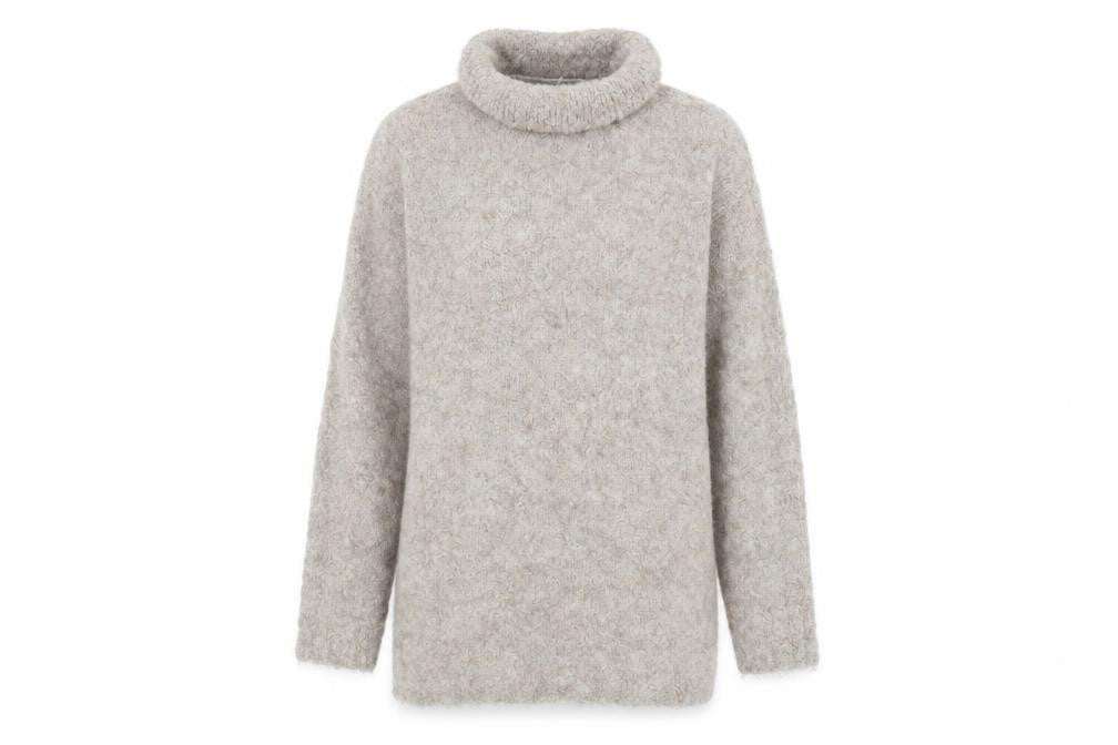 Front view of Preworn women’s brown jumper, size UK 4