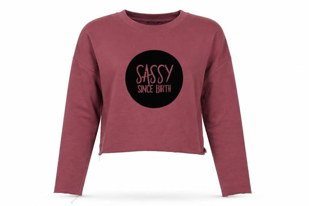 Front view of Goldigga women’s pink jumper, size UK 6