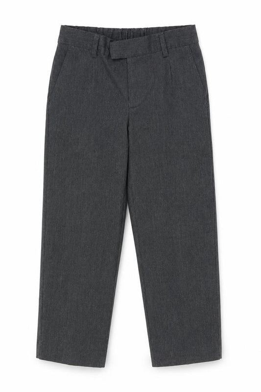 Front view of Marks & Spencer boys’ grey dress pants trousers, size 6-7, years