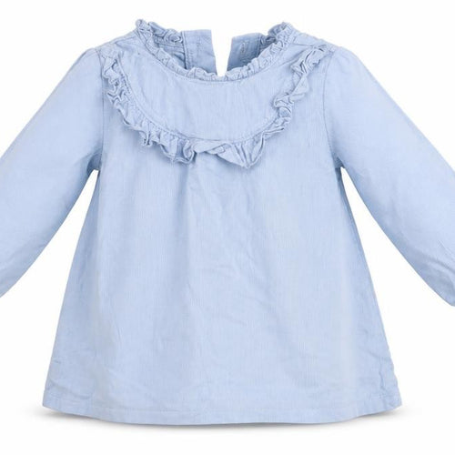 M&S Girls Blue   Shirt Dress  Size 18-24 Months