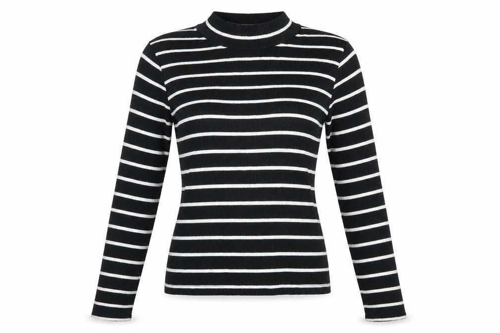 Front view of Divided women’s black striped jumper, size S