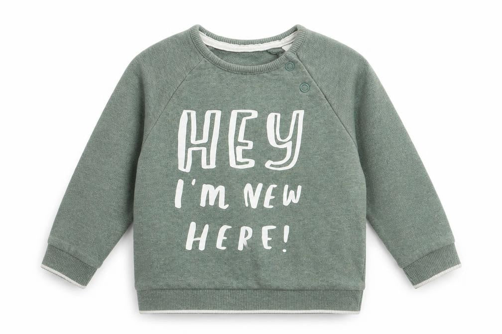George Baby Green   Pullover Jumper Size 18-24 Months  - Hey I am New Here