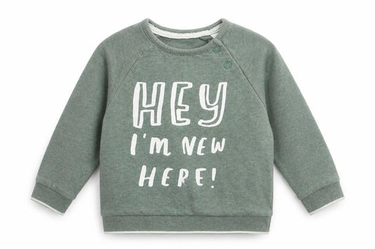 Front view of George Baby Green jumper, size 18-24, Months - Hey I am New Here