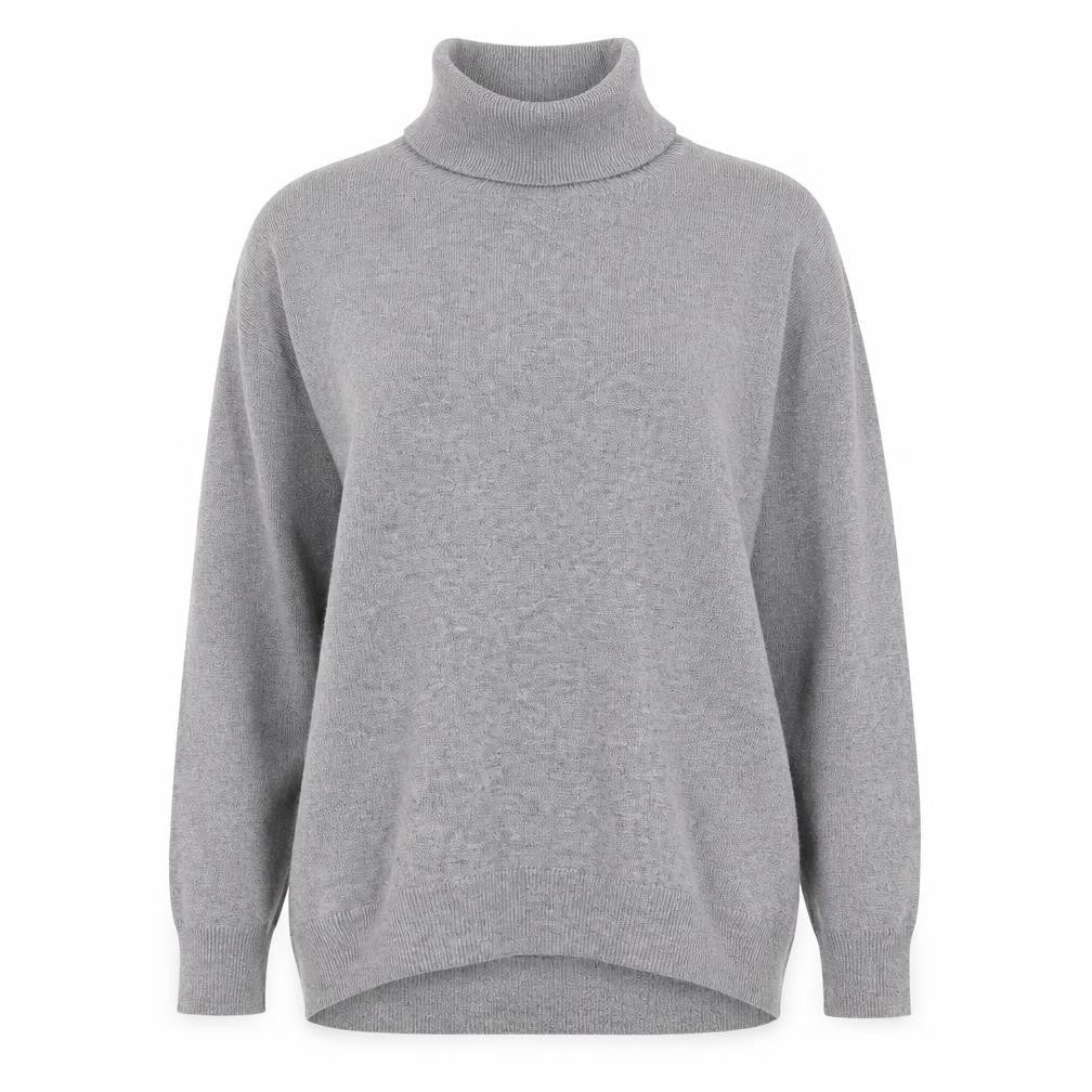 Front view of H&M women’s grey knit jumper, size XS