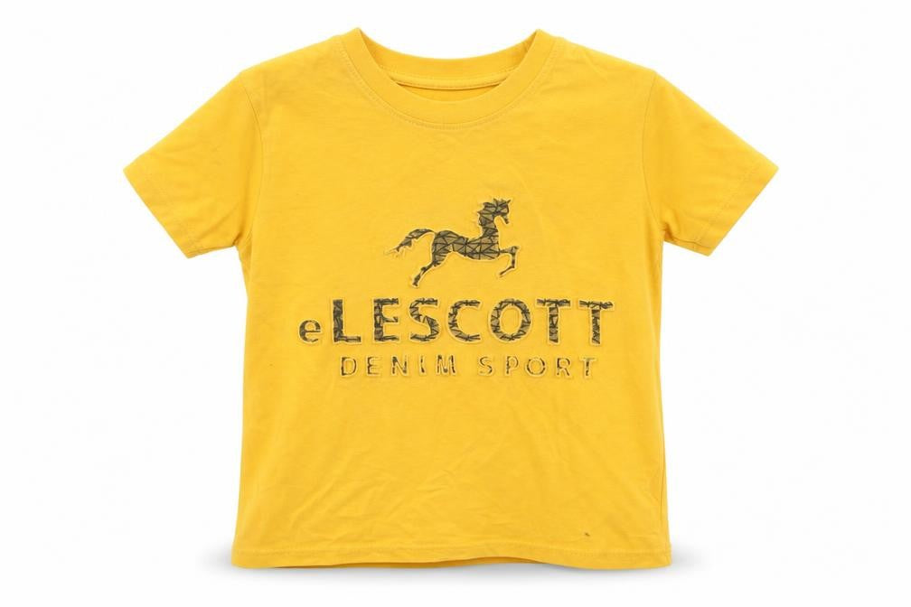 Pir Pir Boys Yellow   Basic T-Shirt Size 7-8 Years  - eLescott Denim Sport