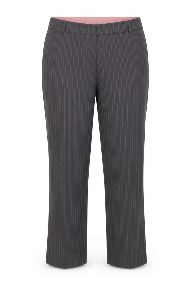AMARANTO Womens Grey Striped  Trousers  Size 18 L30 in