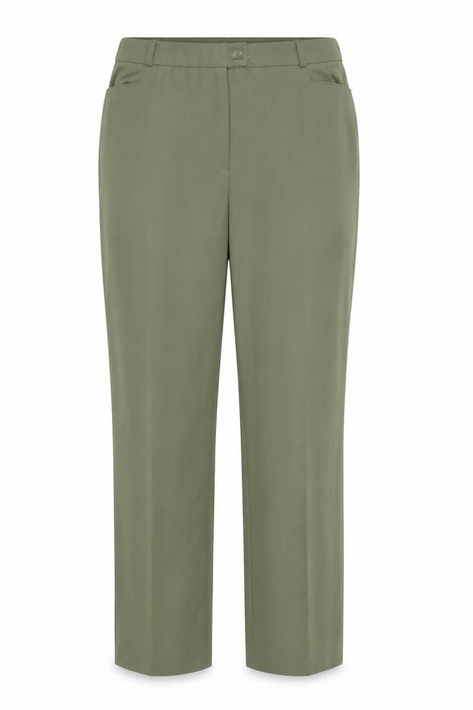 Front view of slimma women’s red trousers, size UK 20, 30-inch leg