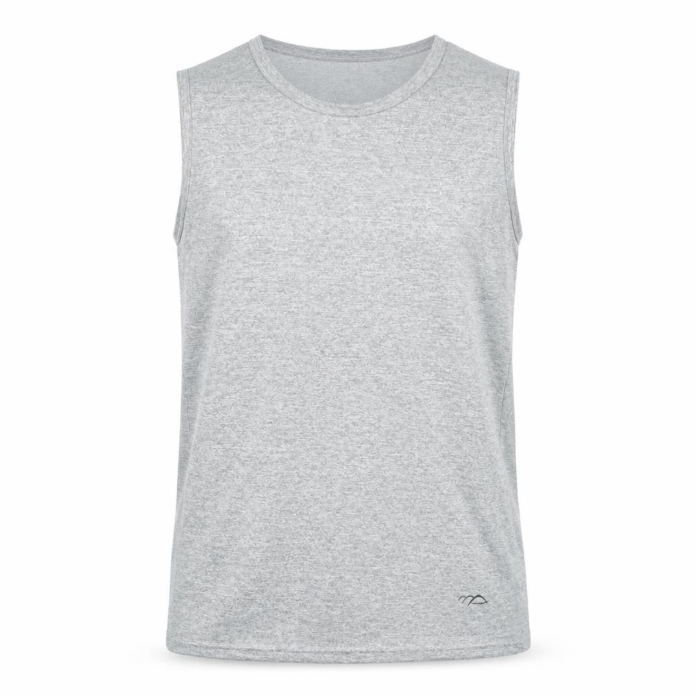 Front view of native sport men’s grey basic tank, size L