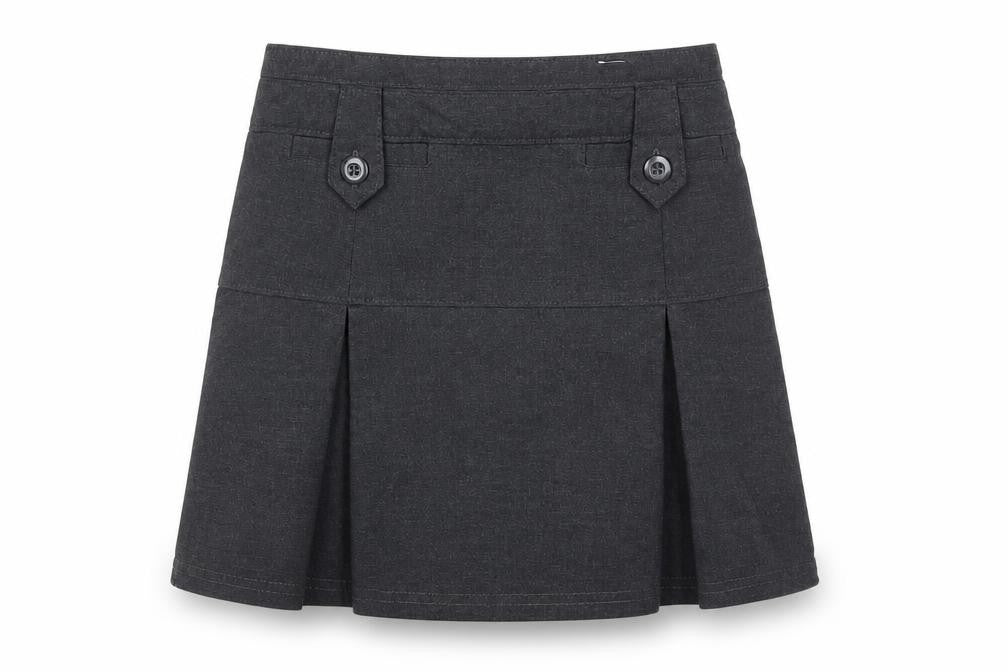 Front view of Marks & Spencer girls’ grey flare skirt, size 9, years