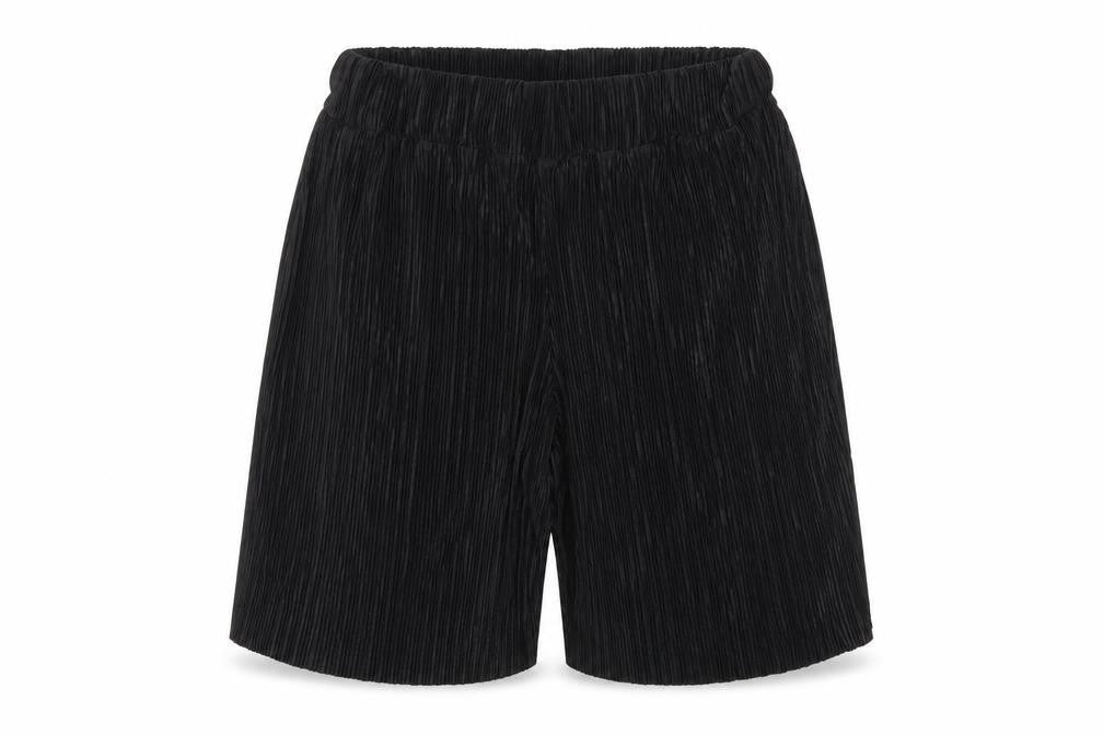Front view of Next girls’ black cut-off shorts, size 4, years