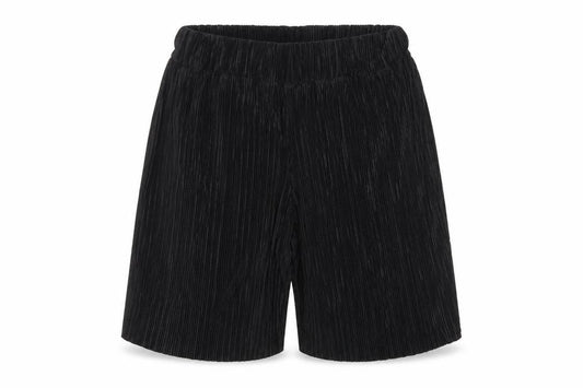 Front view of Next girls’ black cut-off shorts, size 4, years