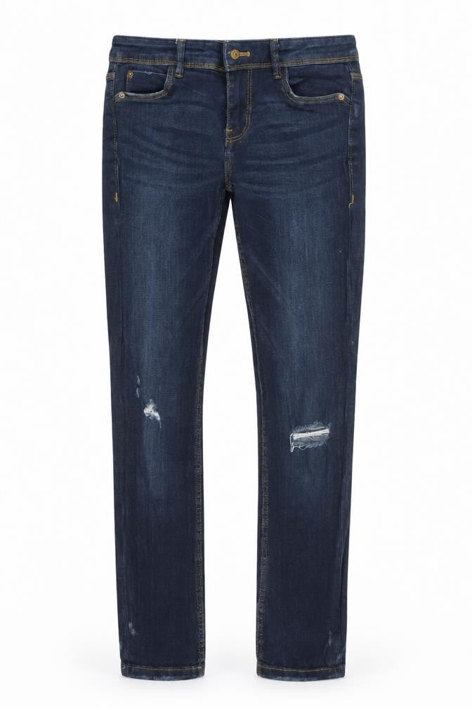 Zara Womens Blue Houndstooth  Skinny Jeans Size 28 L30 in