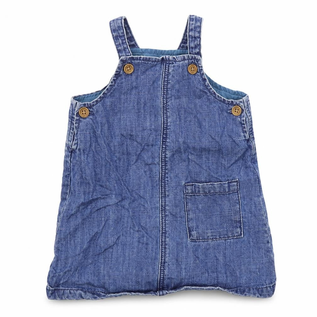 M&S Girls Blue Colourblock  A-Line  Size 6-9 Months