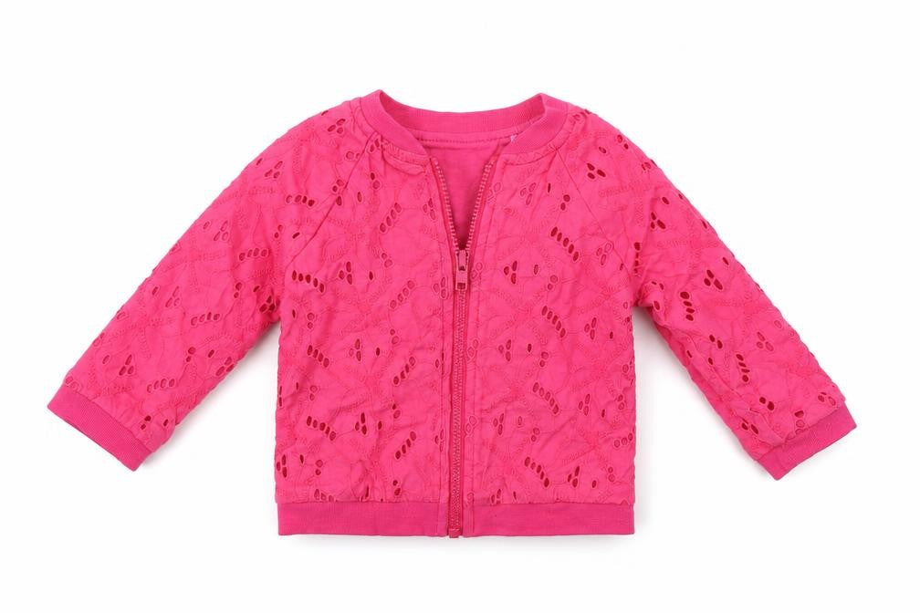 TU Girls Pink Colourblock  Full Zip Jumper Size 3-6 Months