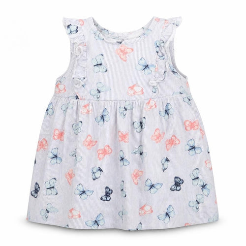 H&M Girls Multicoloured Striped  Fit & Flare  Size 9-12 Months