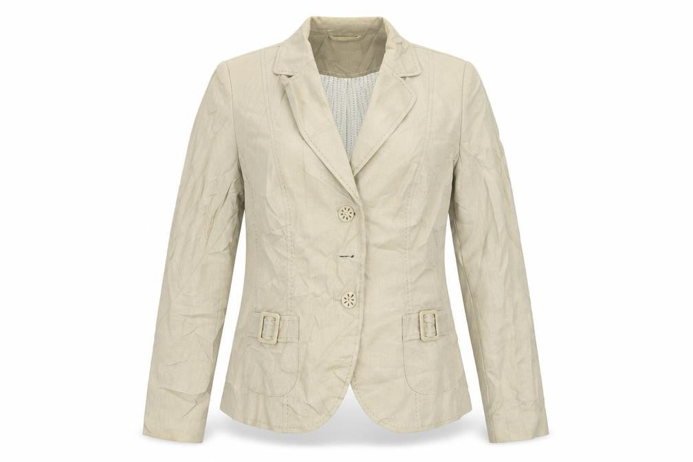 Front view of Marks & Spencer women’s grey jacket blazer, size UK 14